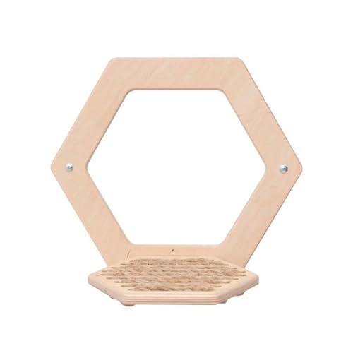 OralGos Holz Katzenwand Möbel Kletterregal Katze Wandmontierte Stufe mit Kratzbrett Katzenbaum Klettern Spielturm von OralGos