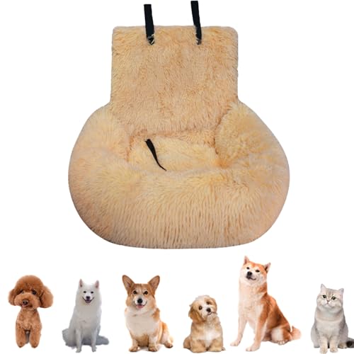 Pelzbarn Autositz Hund, Plüsch Flauschig Und Bequem Hundeautositz, Abnehmbarer Und Waschbarer, Hunde Autositz Für Kleine, Mittlere & Große Hunde (Beige, L(72 * 60cm) von Ordaba