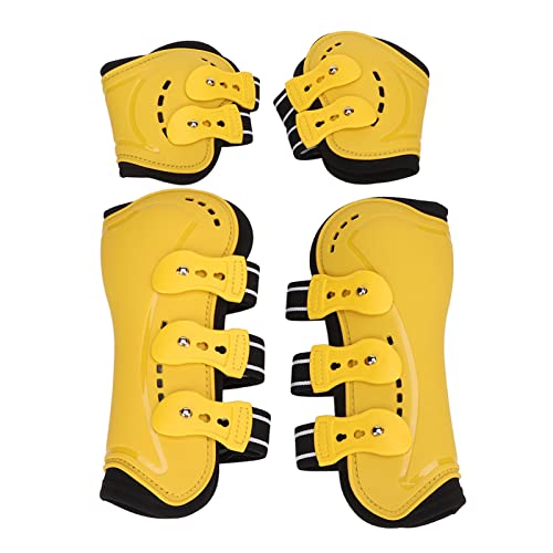 Oreilet Pferdehöhenstiefel, Verstellbare, Atmungsaktive, Offene Vordere Pferdesschutzstiefel für Springen, Pferdestiefel 4, mit Belüftungslöchern (L (60 cm / 23,6 Zoll)) von Oreilet