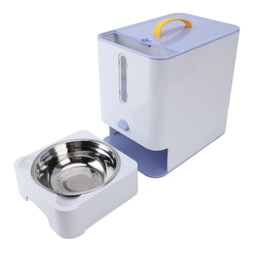 Oreilet Tierfutter Aufbewahrungsbox mit Edelstahlnapf, Haustier Hundefutter Aufbewahrungsspender für Trockenfutter, Haustier Futternapf, Diner, Katze, Hund, Leckerli Behälter, Behälter von Oreilet