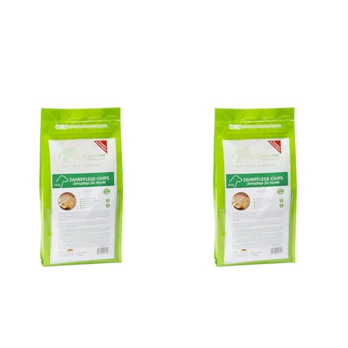 ORGANICVET Hund Kauartikel Zahnpflege-Chips, 2er Pack (1 x 500 g), M von OrganicVet