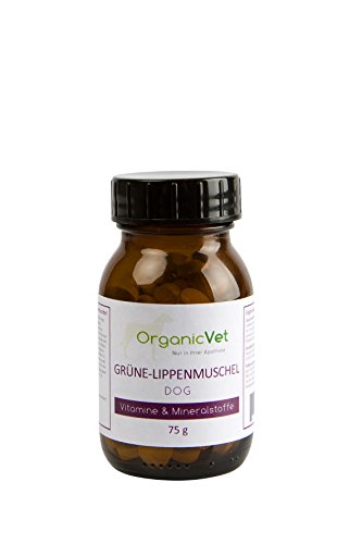 OrganicVet Hund Futterergänzungsmittel grüne-Lippenmuschel, 1er Pack (1 x 75 g) von OrganicVet