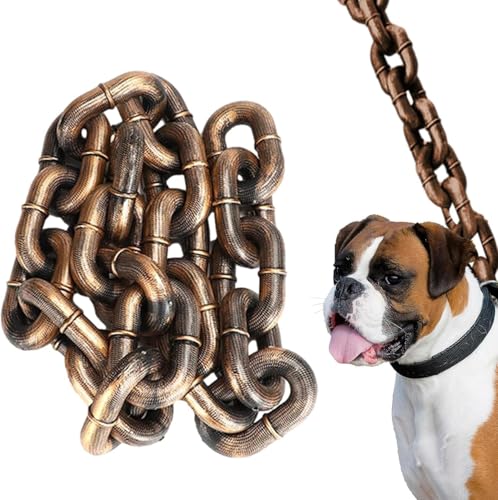 Hundeleine Kette Lustig Kettenhundeleinen, Hundeleine Mittelgroße Hunde, 1.5M/4,92 Ft Hundeleine Große Hunde, Haustierleinen für Hunde,Funny Puppy House Lines Hundeleinen, Hunde anschnallgurt auto (B) von Orgrul