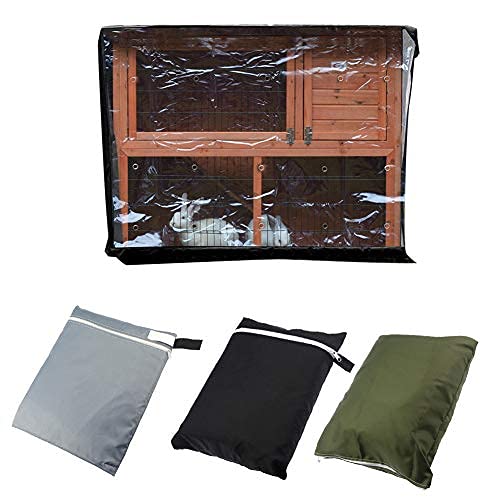 Oriental riverkit Kaninchenstall Abdeckung Doppeldecker Kaninchenstall, staubdicht, Haustierstall, Kaninchenhaus-Zubehör, feuchtigkeitsbeständig, wasserdicht, 210D Oxford, 122 x 50 x 105 cm (grau) von Oriental riverkit