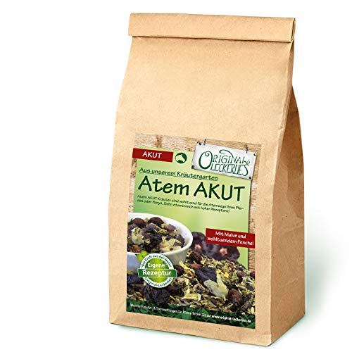 Original-Leckerlies: Atem AKUT-Kräutermix, 500g Pferdekräuter, Kräuter für Pferde, Pferdefutter, Futterergänzung, Naturprodukt für Pferde von Original-Leckerlies