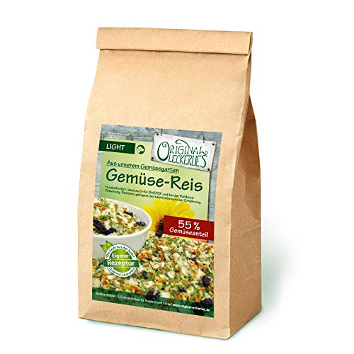 Original-Leckerlies: Gemüse-Reisflocken, 1 kg ballaststoffreiche Hundeflocken mit Gemüse und wertvollen Sonnen- und Hagebuttenkernen, Hundefutter- Naturprodukt für Hunde, barfen von Original-Leckerlies