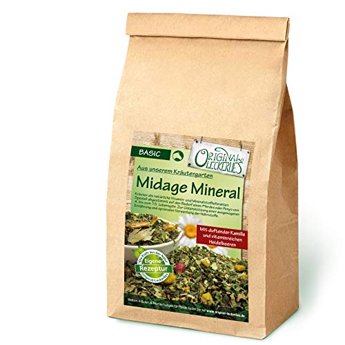 Original-Leckerlies: Midage-Mineral-Kräutermix, 500g Pferdekräuter, Kräuter für Pferde, Pferdefutter, Futterergänzung, Naturprodukt für Pferde von Original-Leckerlies