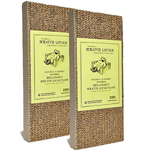 Scratch Lounge The Original XL Floor Refill, Two Pack - World's Best Cat Scratcher - Corrugated Cardboard Reversible Scratch Pad - for XL Scratchers? von Original Scratch Lounge