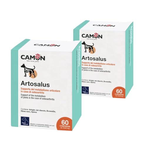 Artosalus Ergänzungsfuttermittel, Gesundheitsprodukte für Hunde und Katzen. Multipack-Angebot. Zwei Packungen mit je 60 Tabletten. von Caseeto