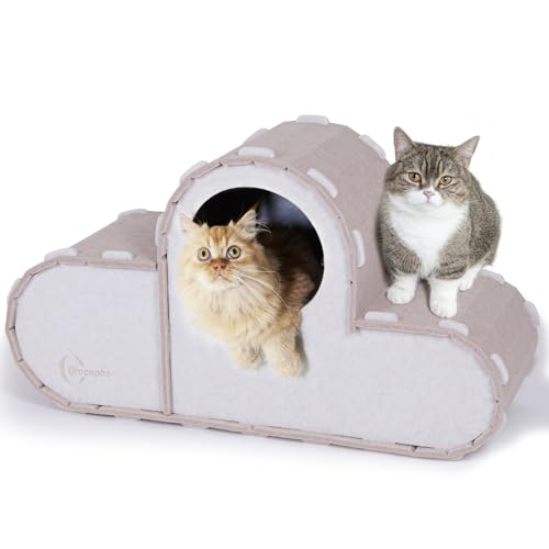 Katzenhaus für Hauskatzen, Katzentunnel mit mehreren Fächern, zum Verstecken mehrerer Katzen, Versteckhöhle mit Wolkenform, für Welpen bis hin zum Sofa und zur Verwendung im Innenbereich von Oroonoko