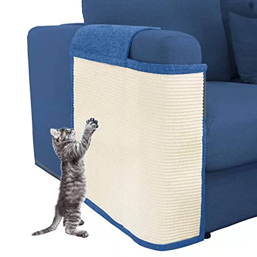 Katzenkratz-Möbelschutz mit natürlichem Sisal zum Schutz von Couch Sofa Stuhl Möbel (Dunkelblau, rechte Hand) von Oroonoko