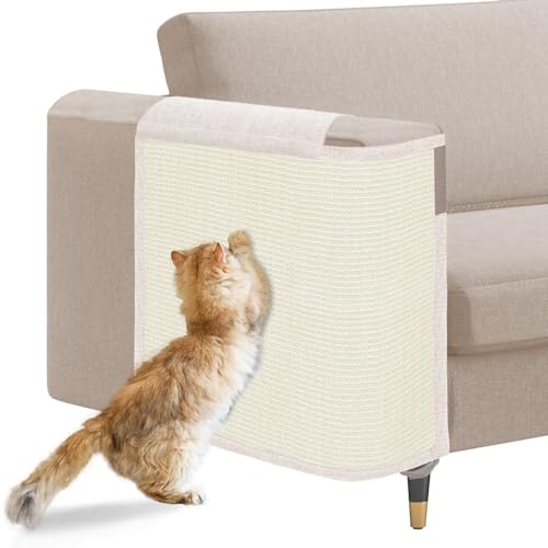 Katzenkratz-Sofaschutz, 50 cm L x 50 cm B Katzenkratz-Möbelschutz, Katzenkratz-Couch-Armschutz mit natürlichem Sisal zum Schutz von Couch, Sofa, Stuhl, Möbeln von Oroonoko