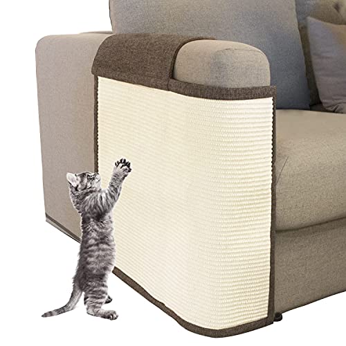 Oroonoko Kratzschutz für Katzen, mit natürlichem Sisal zum Schutz von Couch, Sofa, Stuhl, Möbel, Braun von Oroonoko