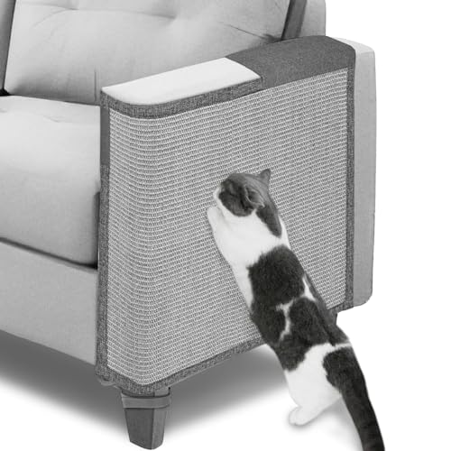 Verbesserter Katzenkratz-Möbelschutz, Katzenkratz-Sofa-Armschutz mit großem natürlichem Sisal zum Schutz von Couch, Sofa, Stuhl, Möbeln (linke Hand) von Oroonoko