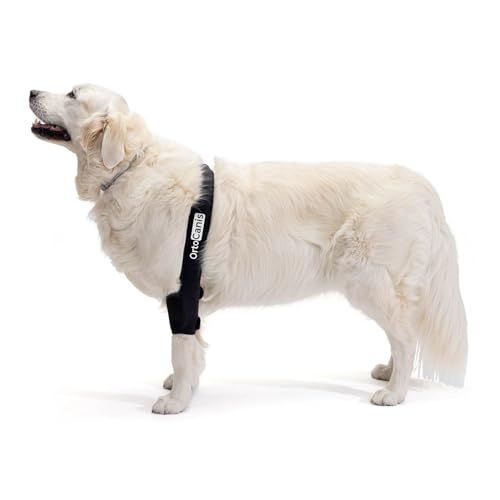 Ortocanis - Ellbogenbandage für Hunde mit Arthrose, Verletzungen, Hygromen oder Bursitis, Größe L, linkes Bein von Ortocanis