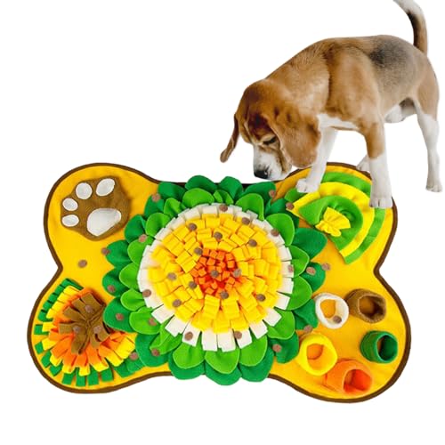 Schnüffelteppich für Hunde, 40 X 60 cm Schnüffelmatte Hund, Intelligenzspielzeug Hund, Schnüffelteppich Katze, Spielteppich Katze, Schnüffelspielzeug Hund, Schnüffelteppich Hund (Gelb, 40x60cm) von Ortviai