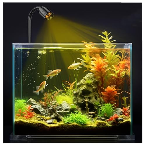 Aquarium Spot Beleuchtung, Aquarium LED Zoom Licht, Dimmbare Aquarium Atmosphäre Lampe 3 Farben,Zoom Objektiv,Temperaturbeständigkeit, Fischtank Licht für Aquarium Landschaftsgestaltung von OsAtNb