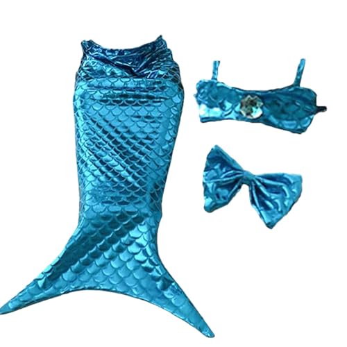 Cat Mermaid Costume | Pailletten Mermaid Costume for A Small Dog Or Cat | Katzen Fischschwanz Kleid Mit Pailletten, Haustier Meerjungfrau Fischschwanz Dekorationskleidung von Oseczmut