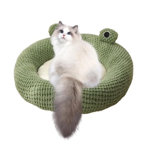 Oseczmut Froschförmiges Katzenbett, süßes Katzenbett, Beruhigendes Hundebett, Wasserdichtes Katzenbett für Hauskatzen, waschbar, rutschfest, Froschaugen-Design, Kaninchenkatze für Katzen, kleine Hunde von Oseczmut