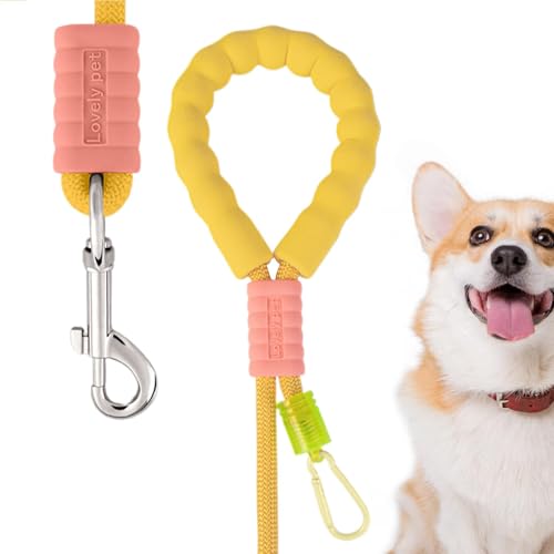 Oseczmut Hundeleinenkabel, Hundetrainingsseil | Bunte Welpenleine - Verstellbare Hundeschnur mit bequemem Griff, Hundebinde zum Spielen, Camping, Rucksackreisen, Training von Oseczmut