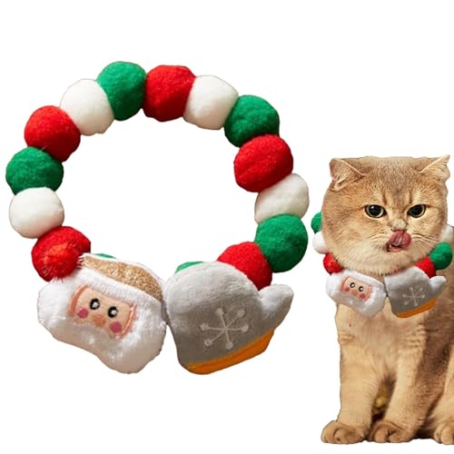 Oseczmut Katzenhalsband, Weihnachts-Katzenhalsbänder | Kugeln aus Plüsch, Katzenhalsband, Dekoration, Kätzchenhalsband – flexibles Weihnachts-Kätzchenhalsband für Kätzchen Oseczmut Katzenhalsband, Weihnachts-Katzenhalsbänder | Kugeln aus Plüsch, Katzenhalsband, Dekoration, Kätzchenhalsband – flexibles Weihnachts-Kätzchenhalsband für Kätzchen von Oseczmut
