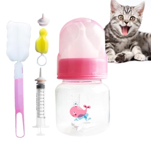 Oseczmut Welpenflaschen, Welpenflaschen zum Stillen von Welpenmilch - Welpenflaschen-Futterstation für Haustiere | Silikon-Nippel-Haustier-Stillflasche, Kätzchen-Flaschen-Fütterungsset, Milchflasche von Oseczmut