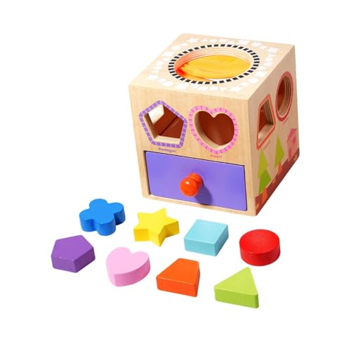 Oshhni Form passendes Spielzeug für Kinder-Drop-Box-Form-Sortier-Touch-Boxen passend für pädagogisches Spielzeug Baby-Aktivität würfel für Spiel-Fantasie, Style A von Oshhni