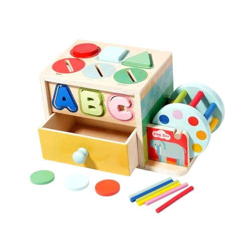 Oshhni Form passendes Spielzeug für Kinder-Drop-Box-Form-Sortier-Touch-Boxen passend für pädagogisches Spielzeug Baby-Aktivität würfel für Spiel-Fantasie, Style B von Oshhni