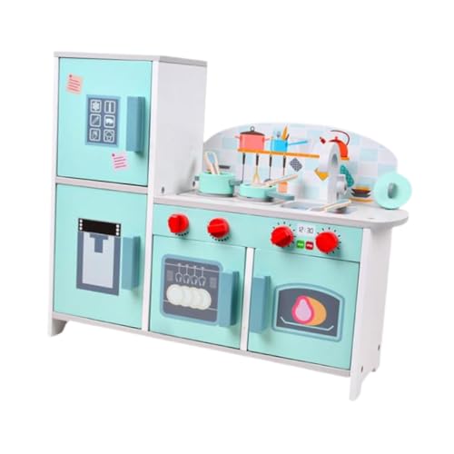 Oshhni Kinder-Spielküchenspielzeug mit Kühlschrank und Zubehör, Spielzeugküchen-Spielset, realistisch für Kinder von Oshhni