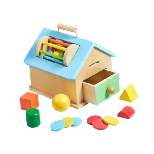 Oshhni Montessori-Aktivitätshaus aus Holz, pädagogisches Spielzeug, Aktivitätsbrett, Formsortierer, Feinmotorik-Fähigkeiten, Babygeschenk für 1–3-jährige von Oshhni