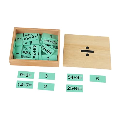 Oshhni Montessori Mathematikspielzeug, Interaktive Holzbox für Kinder, Lernspiel für Den Unterricht, Division von Oshhni