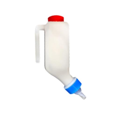 Oshhni Wadenflasche Schafmilch Füttern mit Brustwarzen Schafsmittel Mehrzweck Lammfutter Flasche Farm Tierflasche für Landwirtschaftliche Tier, 500 Ml 12 cm von Oshhni