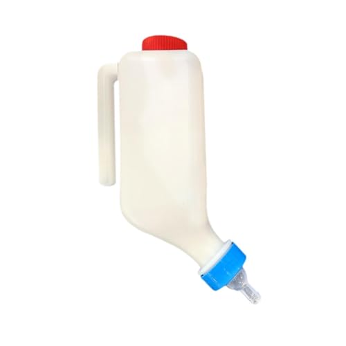 Oshhni Wadenflasche Schafmilch Füttern mit Brustwarzen Schafsmittel Mehrzweck Lammfutter Flasche Farm Tierflasche für Landwirtschaftliche Tier, 800 Ml 14 cm von Oshhni