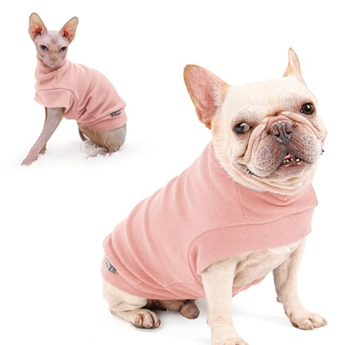 Oslueidy Haustier Pullover Weicher Hunde Pullover, Hundemäntel Plüsch Winter Hündchen Kätzchen Weste Kleiner Hund Jacke Warme Kleidung für Welpen Chihuahua Teddy Haarlose Katzen Bulldogs Kleines Tier von Oslueidy