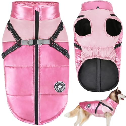 Oslueidy Winter Hundemantel,Kleidung für Haustiere wasserdichte Puppy Jacke Warme Hunde Weste Haustiere Outfit Winddichte Hundebekleidung Reflektierende Katze Schneeanzug für kleine mittlere Hunde von Oslueidy