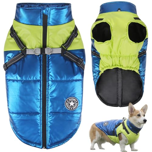 Oslueidy Winter Hundemantel Kleidung für Haustiere wasserdichte Welpen Jacke Warme Hundeweste Haustiere Outfit Winddichte Hundebekleidung Reflektierende Katze Schneeanzug für kleine mittlere Hunde von Oslueidy