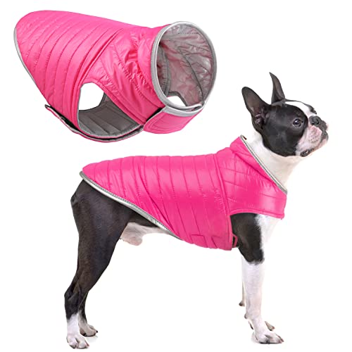 Osluidy Reversibel Hundemantel, Winterhundjacke Warme Welpen Weste wasserdichte Haustier Kleidung Winddicht Hund Schneeanzug Kleidung Für kleine mittelgroße große Hunde von Oslueidy