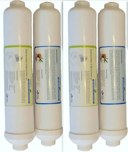 Osmoclean 2 x Ersatzfilter Set für 3-stufige Umkehrosmoseanlage/Osmoseanlage Filter Qualitätsmarke von Osmoclean