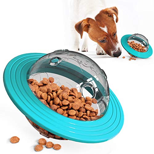 Ototon Futterspender für Hunde, Spielzeug, Untertasse, fliegende Untertasse, Snack, Ball, Lernwerkzeug für Hunde, Welpen, Katzen, Lebensmittel (blau) von Ototon