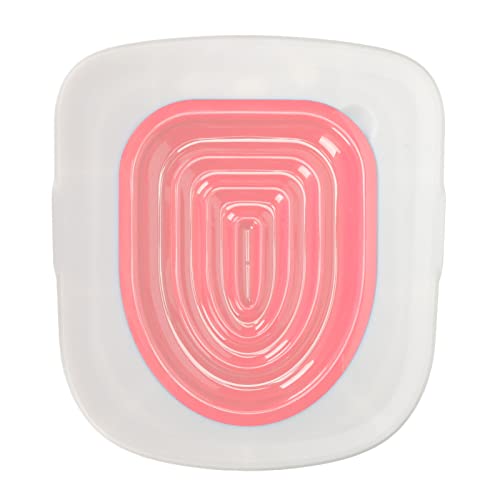 Katzentoiletten-Trainingsset, universeller, wiederverwendbarer, umweltfreundlicher Katzentoilettentrainer für die Haustierreinigung (White Tray, 1 Pink Inner Support) von Otufan