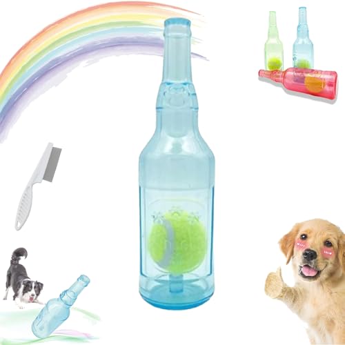 Oueet Crunchnplay Bottle Toy - Zentric shop Bottle Toys for Dogs, Bottle Chew Toys for Dogs, Crunchn Play Bottle Toy, Plastic Bottle Toys for Dogs, Dog Toy Water Bottle Cruncher (1PCS A, L) von Oueet