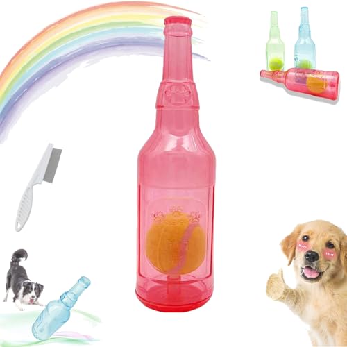 Oueet Crunchnplay Bottle Toy - Zentric shop Bottle Toys for Dogs, Bottle Chew Toys for Dogs, Crunchn Play Bottle Toy, Plastic Bottle Toys for Dogs, Dog Toy Water Bottle Cruncher (1PCS B, L) von Oueet