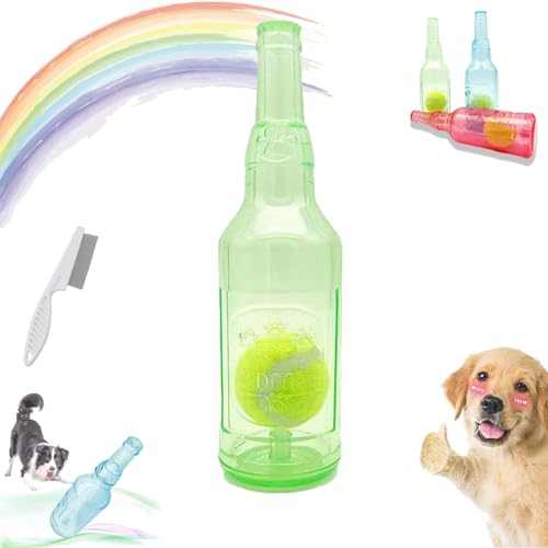 Oueet Crunchnplay Bottle Toy - Zentric shop Bottle Toys for Dogs, Bottle Chew Toys for Dogs, Crunchn Play Bottle Toy, Plastic Bottle Toys for Dogs, Dog Toy Water Bottle Cruncher (1PCS C, L) von Oueet