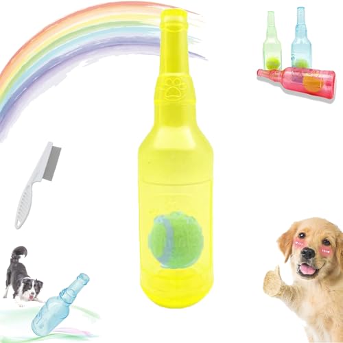 Oueet Crunchnplay Bottle Toy - Zentric shop Bottle Toys for Dogs, Bottle Chew Toys for Dogs, Crunchn Play Bottle Toy, Plastic Bottle Toys for Dogs, Dog Toy Water Bottle Cruncher (1PCS D, L) von Oueet