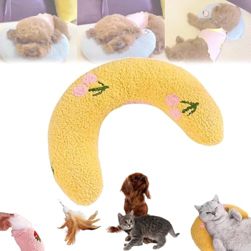 Plinko Dog Pillow - U Shaped Pet Calming Toy, Dog Calming Pillow, Petsboro Pet Pillow, Libiyi Pet Pillow, Super Plush U-Shaped Donut Cuddler Pillow for Dogs & Cats (1PCS C) von Oueet