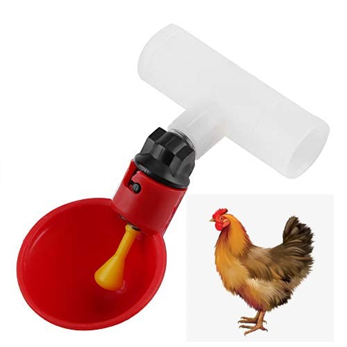 Oumefar 5 PCS Geflügelwasser Trinkbecher Vogel Trinker Feeder Kunststoff Automatischer Trinker für Vieh Hühner Henne Hühnerstall Futterbogen(25mm) von Oumefar