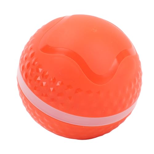 Oumefar Interaktiver Hundeball, IP54 Wasserdicht, Sicheres Automatisches Rollen, Intelligenter Interaktiver Hundeball, Bewegungsaktiviertes Spielzeug, Spaß für Draußen (Orange) von Oumefar