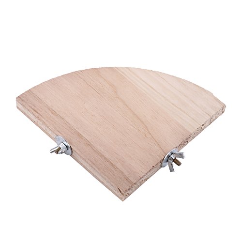 Vogelkäfig Barsch Stand Plattform wellensittich Spielzeug Holz Fan Fan Form Papagei Spielplatz Käfig Zubehör für Vogel Papagei Hamster Eichhörnchen Stehen von Oumefar