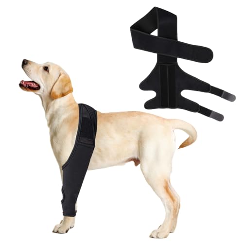 Hunde-Hüftknie-Beinbandage, Hunde-Kniebandage, Ellenbogenschutz, Hunde-Kniebandage mit seitlichen Stabilisatoren, verstellbare Stützbandage für Knie, Hundebeinbandagen für hinten vorne, von Oumun