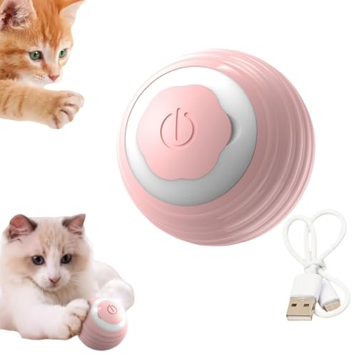 Intelligentes Katzenspielzeug, interaktives Katzenspielzeug, Ball für Katzen und Hunde, interaktives automatisches Rollen mit LED-Lichtern, intelligentes Katzenspielzeug, selbstrollender Ball, von Oumun